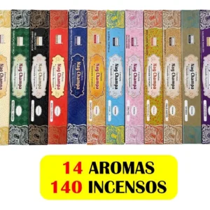 Vareta Incenso Nag Champa Darshan, Kit com 14 Caixas de Aromas Sortidos