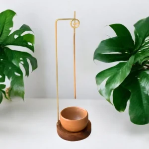 Queimador De Incenso Invertido Em Madeira Super Elegante